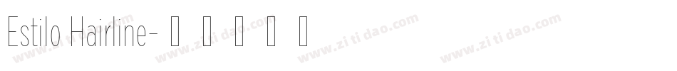 Estilo Hairline字体转换